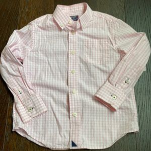 UNTUCKit Boys Pink and White Plaid Button-down